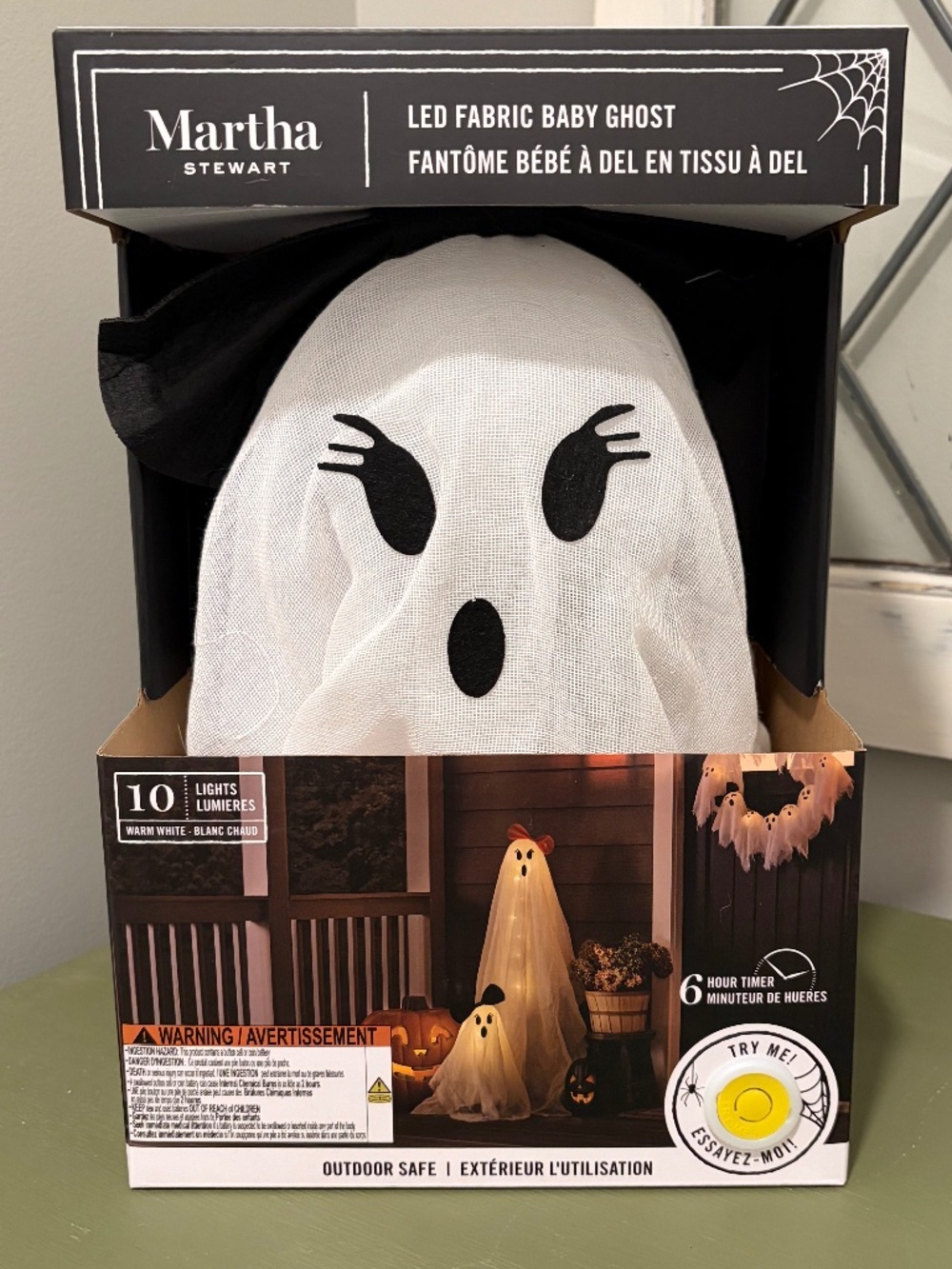 Martha Stewart LED Fabric Baby Ghost 20" Halloween NWT TikTok viral